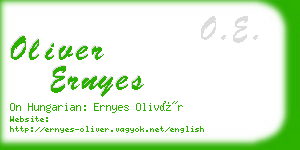 oliver ernyes business card